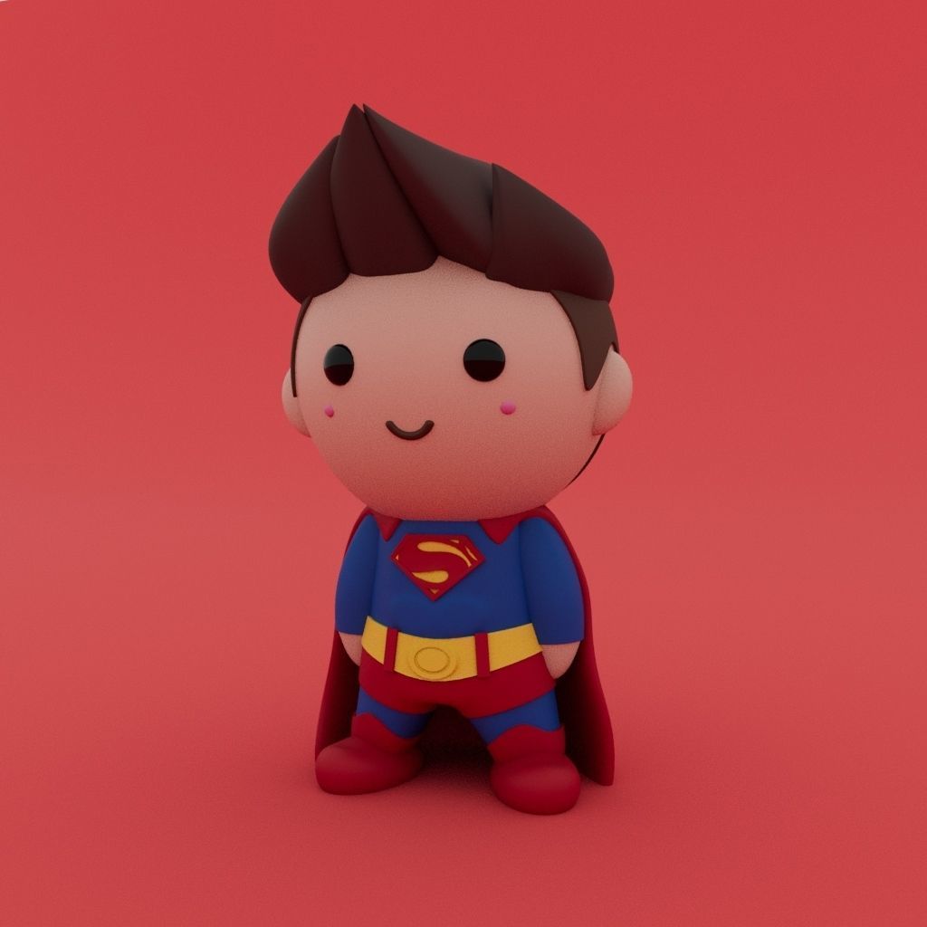 Cute Little Superman 3D print model_2