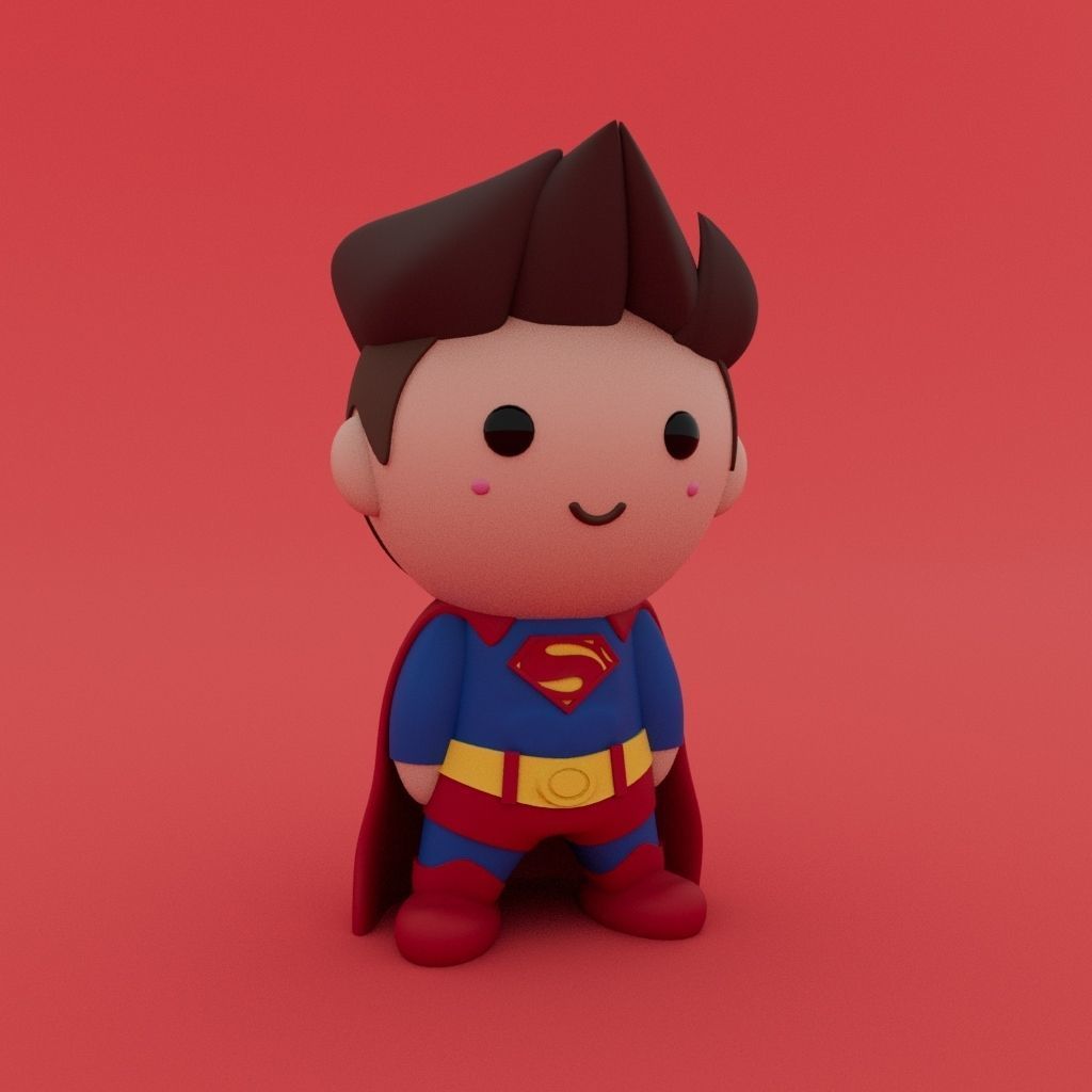 Cute Little Superman 3D print model_1