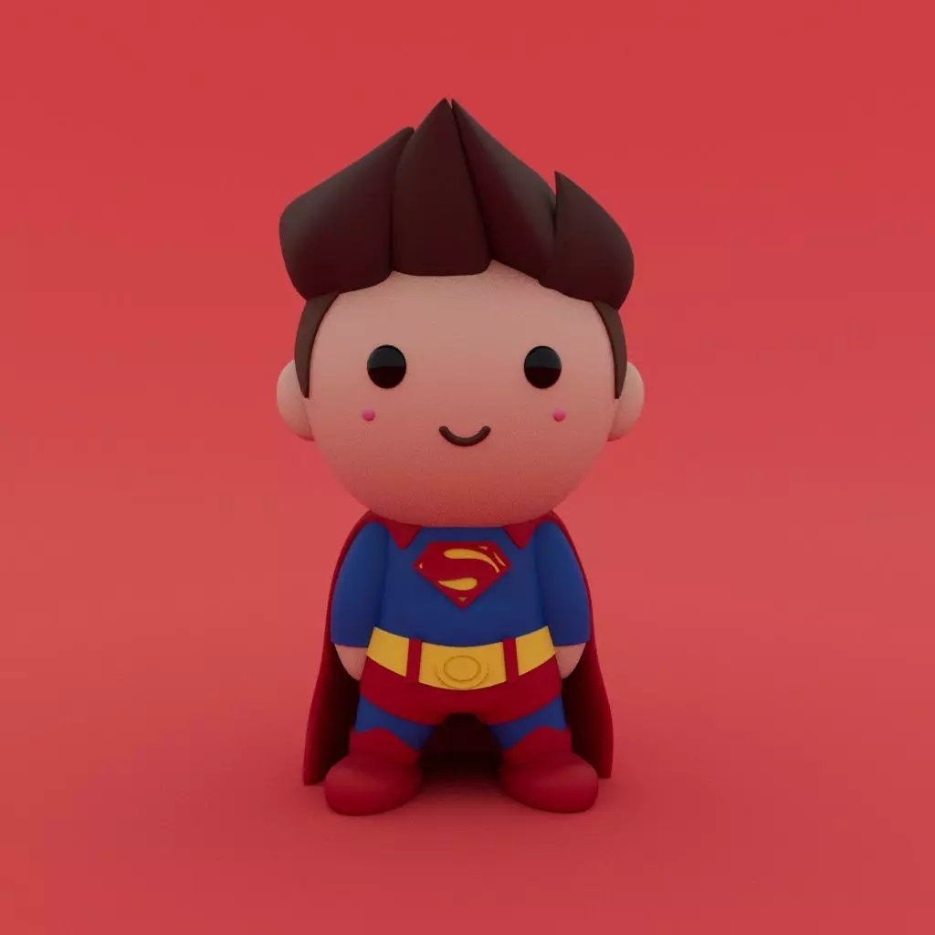Cute Little Superman 3D print model_0