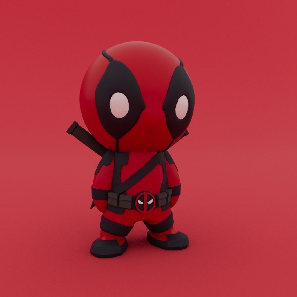 Cute Little Deadpool 3D print model_1