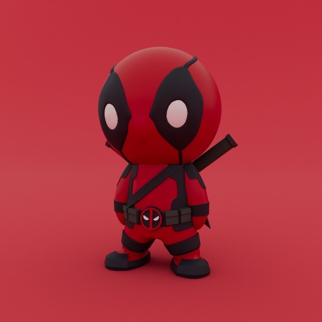 Cute Little Deadpool 3D print model_2