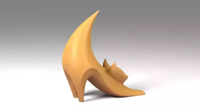 Simple Cat Figurine 002