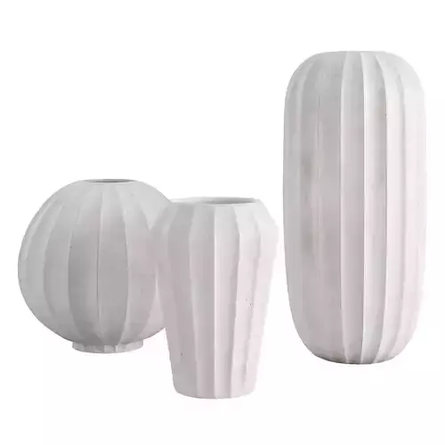 Warren White Stoneware Floor Vase