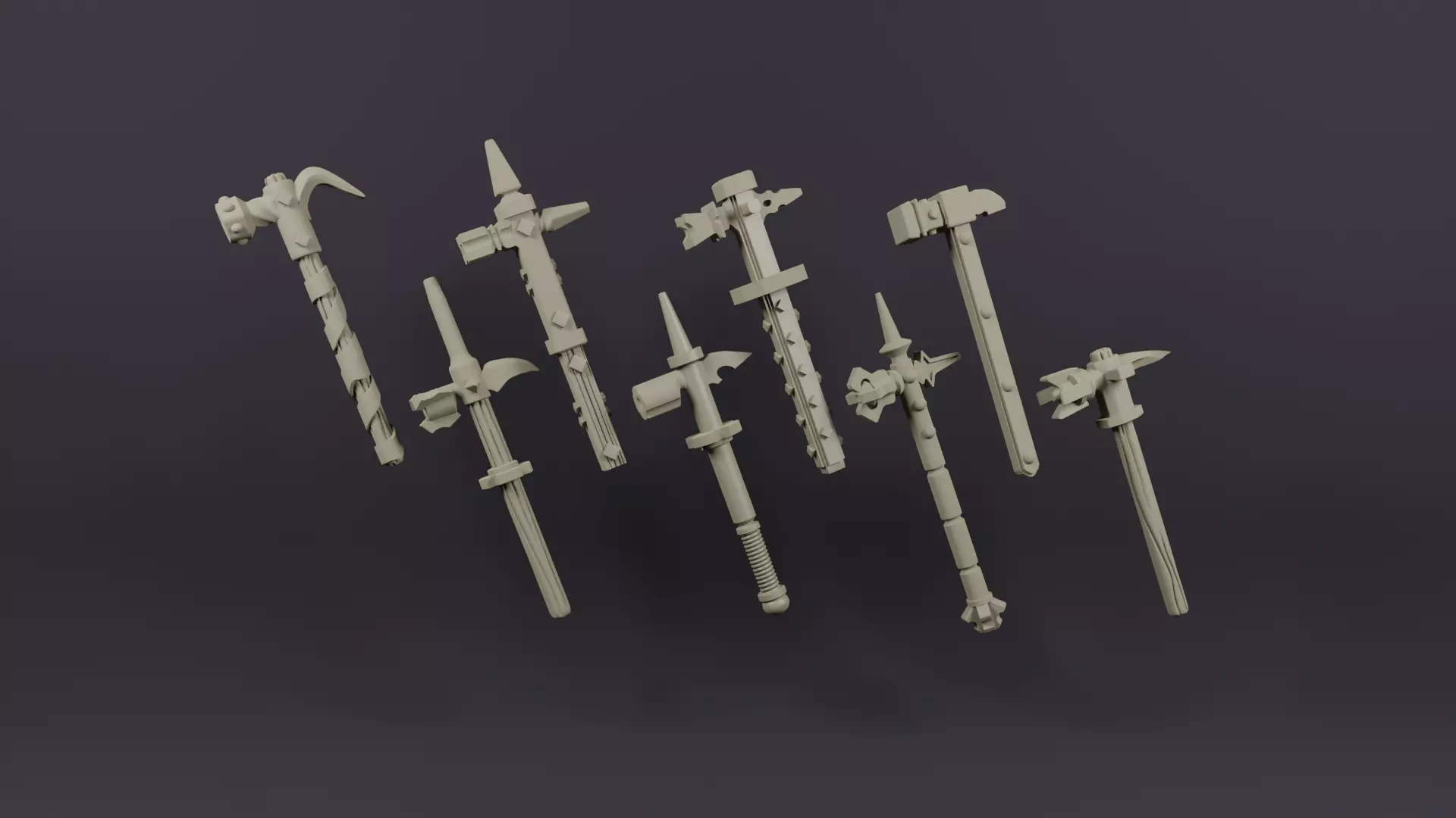 War Hammer Pack For Miniatures 3D print model_0