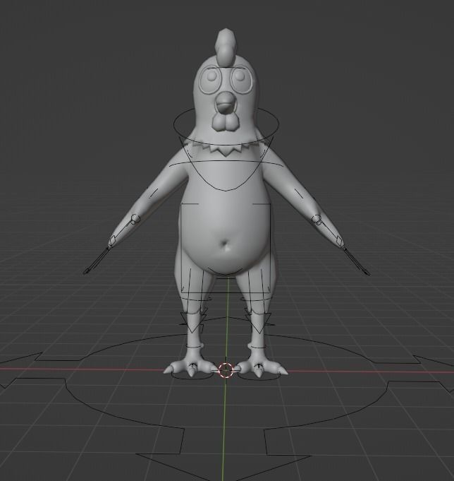 Cartoon 3D Chicken  Model Low-poly 3D model_6