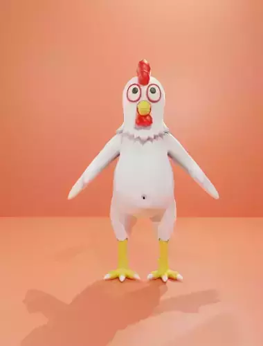 Cartoon 3D Chicken  Model Low-poly 3D model
