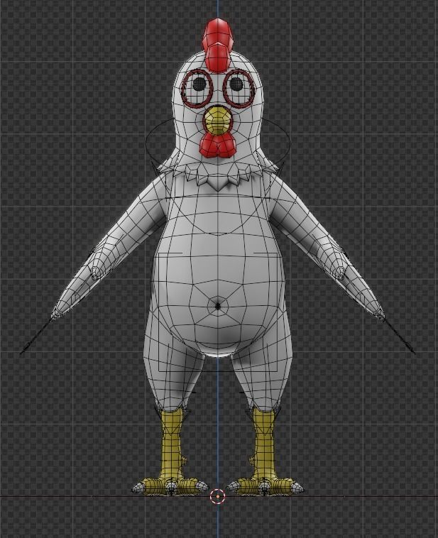 Cartoon 3D Chicken  Model Low-poly 3D model_7