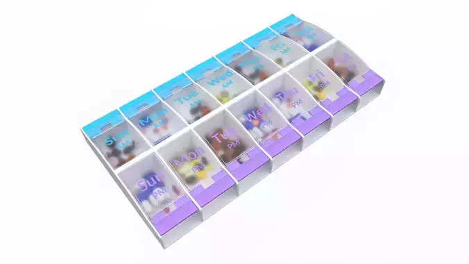 Pill Case Medicine Planner Vitamin Organizer