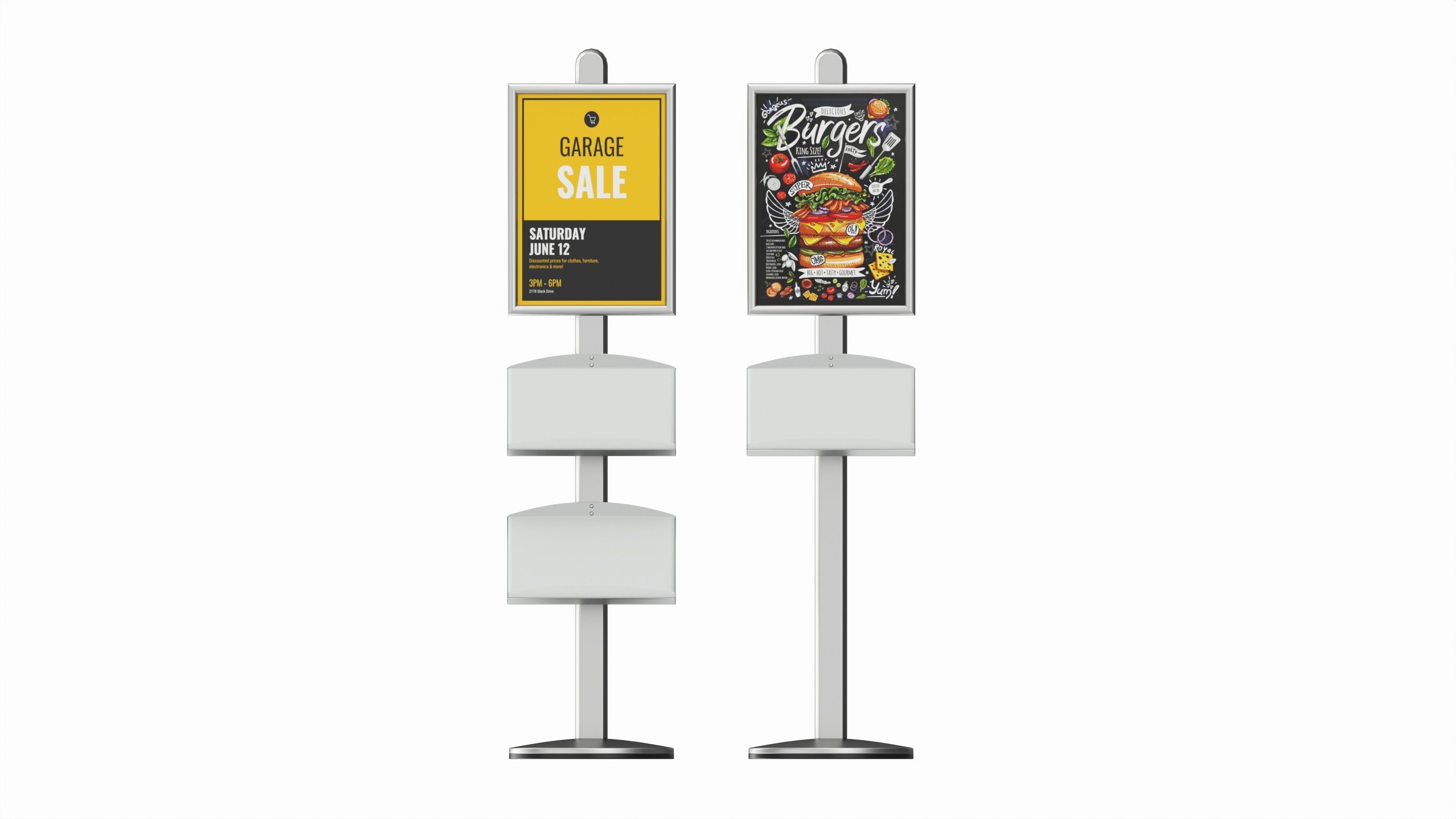 Poster Stand and Literature Holder 3D model_5
