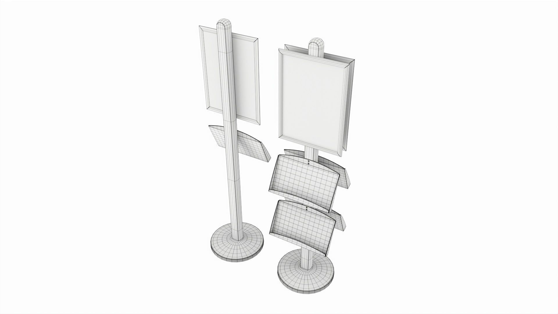 Poster Stand and Literature Holder 3D model_6