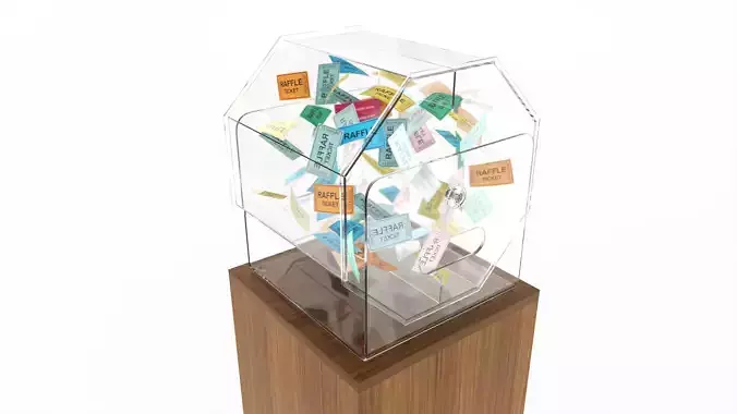 Raffle Drum Floor Standing 3D model