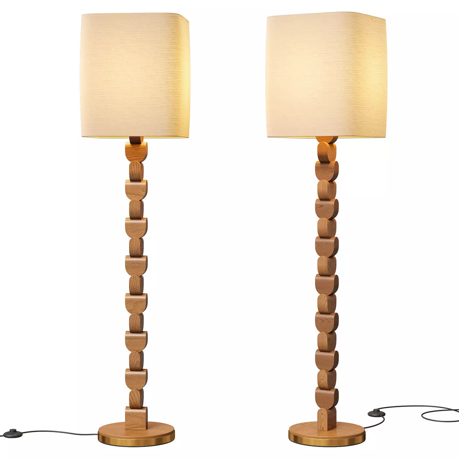 Soho Home floor lamp Felix 3D model_0