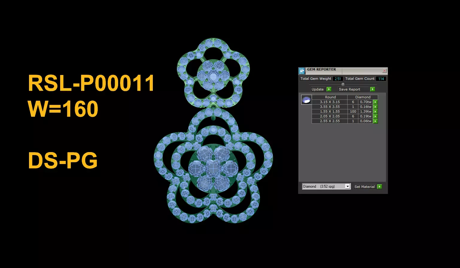 Flower Pendant 3D print model_0