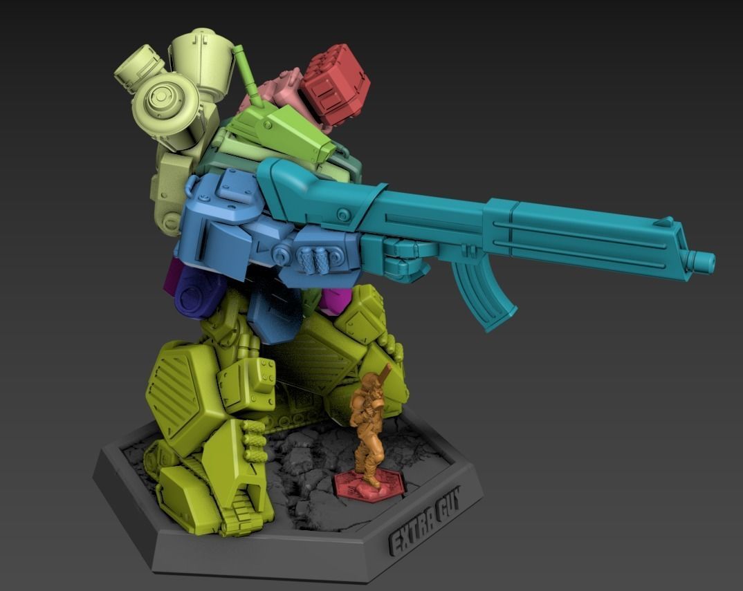 Heavy Mech Cody 100mm Static Set 3D print model_10