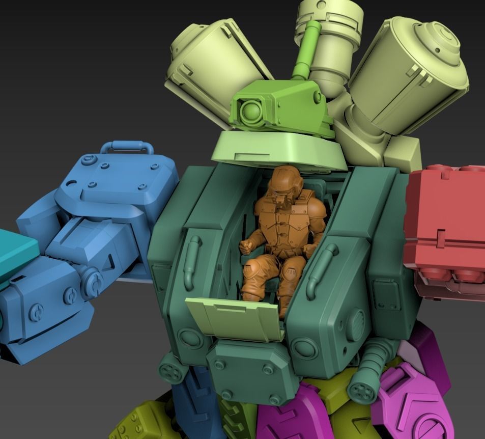 Heavy Mech Cody 100mm Static Set 3D print model_14