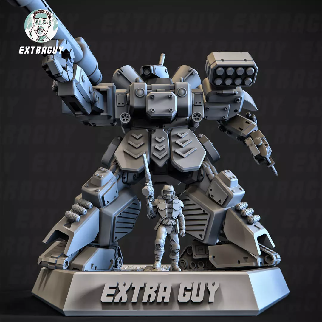Heavy Mech Cody 100mm Static Set 3D print model_0