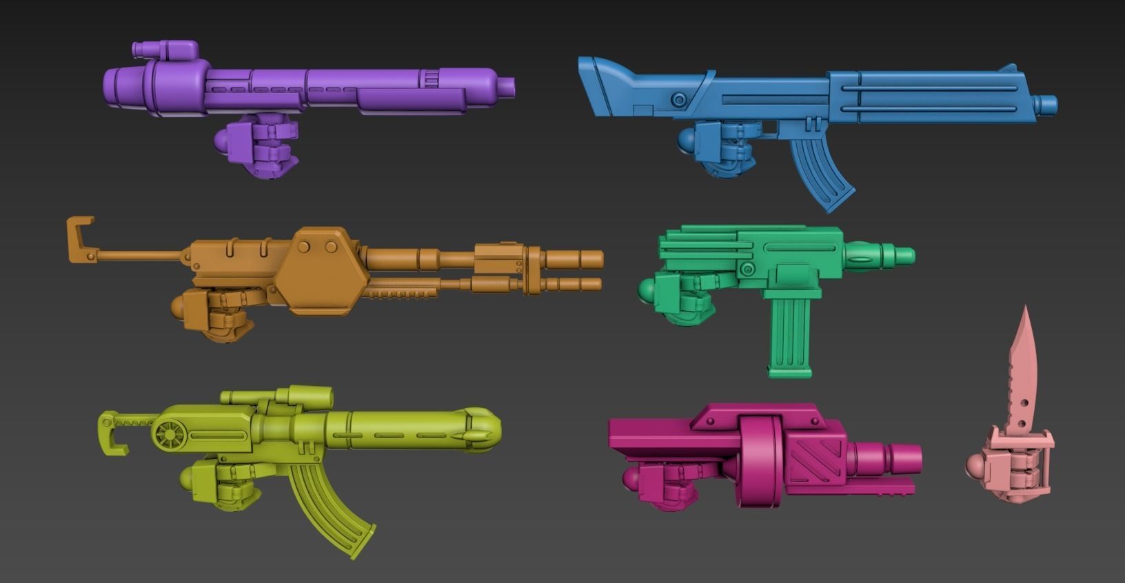 Heavy Mech Cody 100mm Static Set 3D print model_11