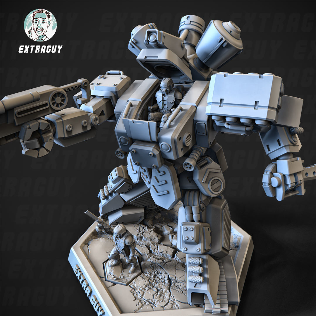 Heavy Mech Cody 100mm Static Set 3D print model_3