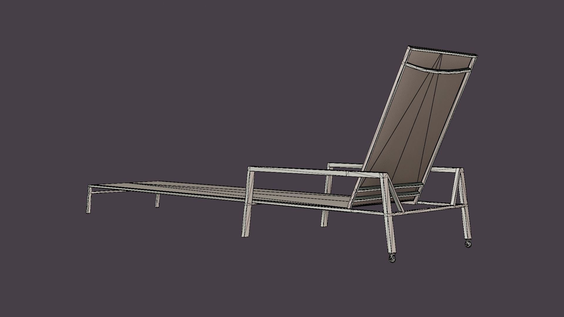 SUNBED Low-poly 3D model_6