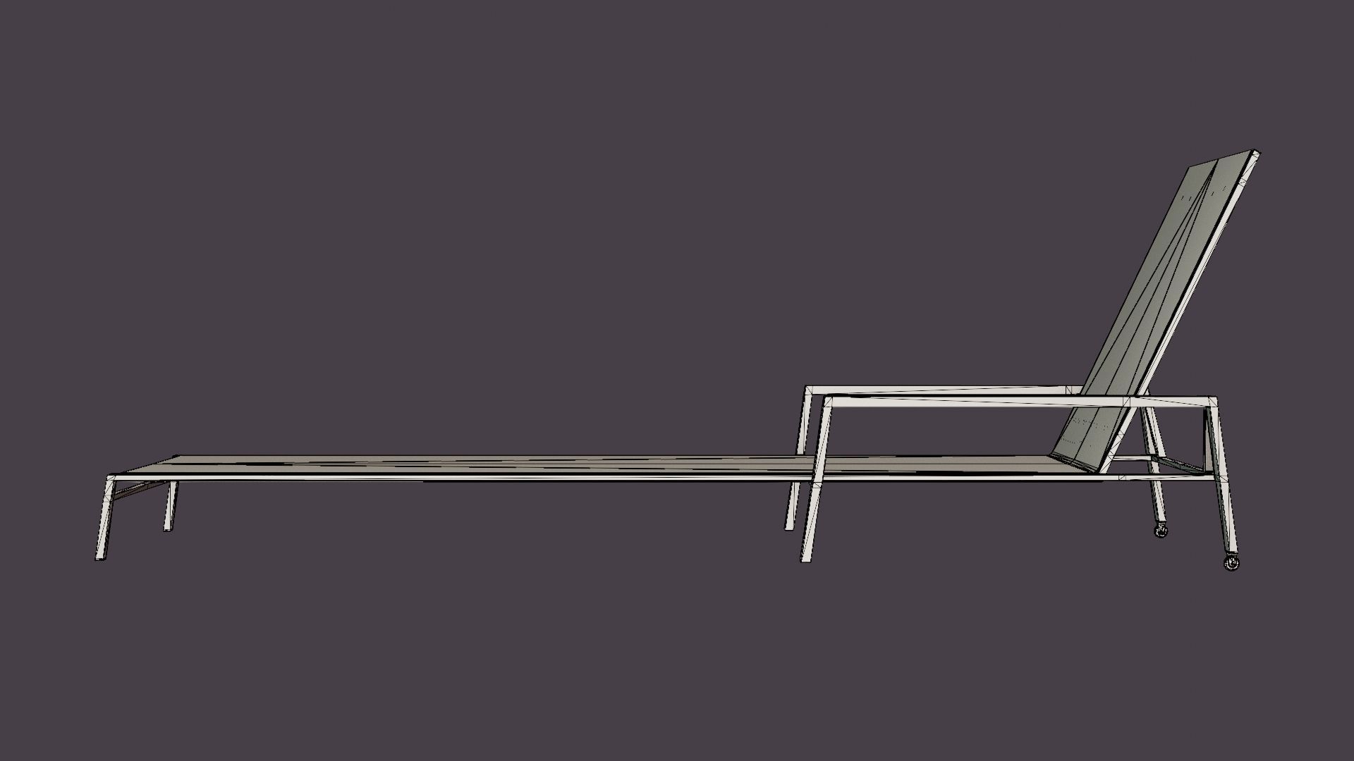 SUNBED Low-poly 3D model_7