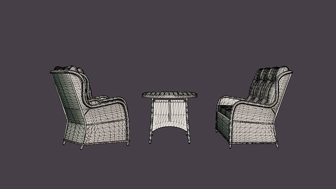 SOFA GROUP VIBORG Low-poly 3D model 6