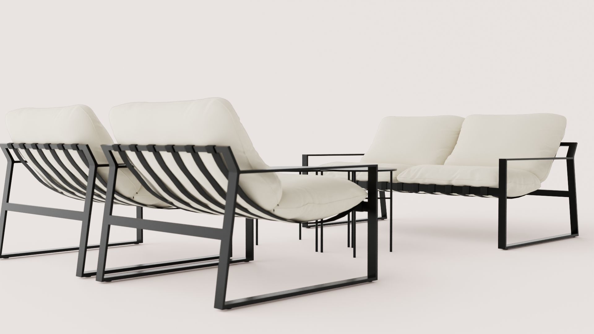 SOFA GROUP NAPOLI Low-poly 3D model_3