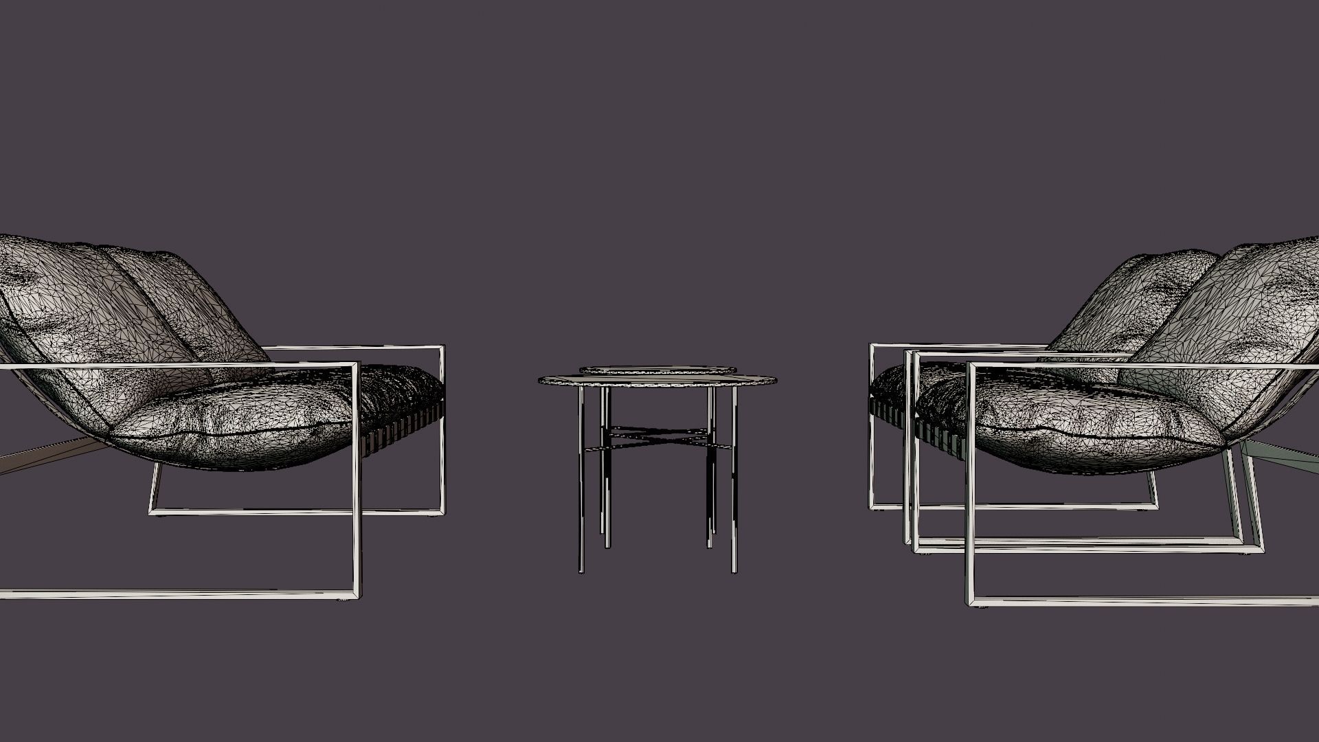 SOFA GROUP NAPOLI Low-poly 3D model_7