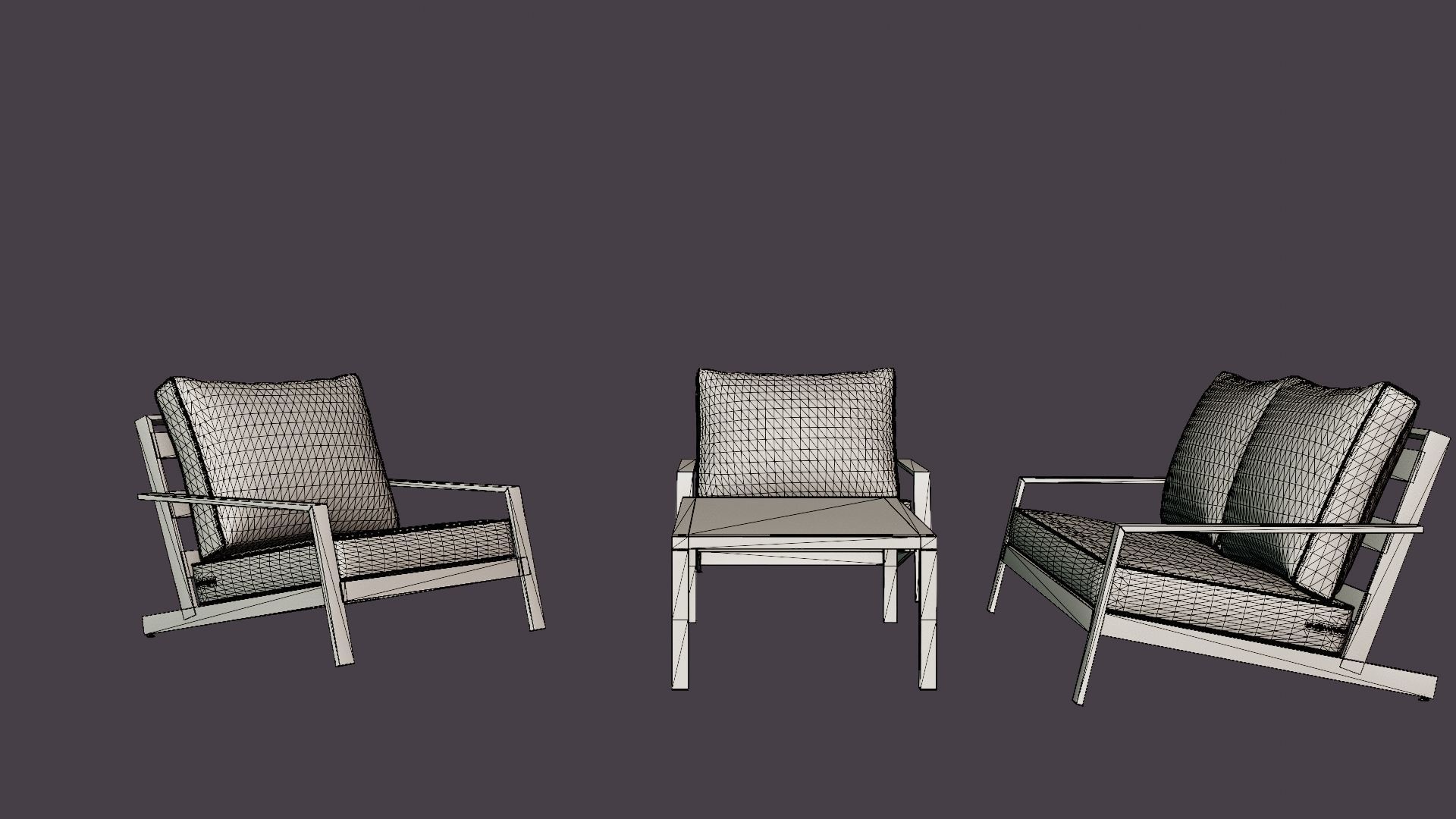 SOFA GROUP COMFY BEL-AIR Low-poly 3D model_7