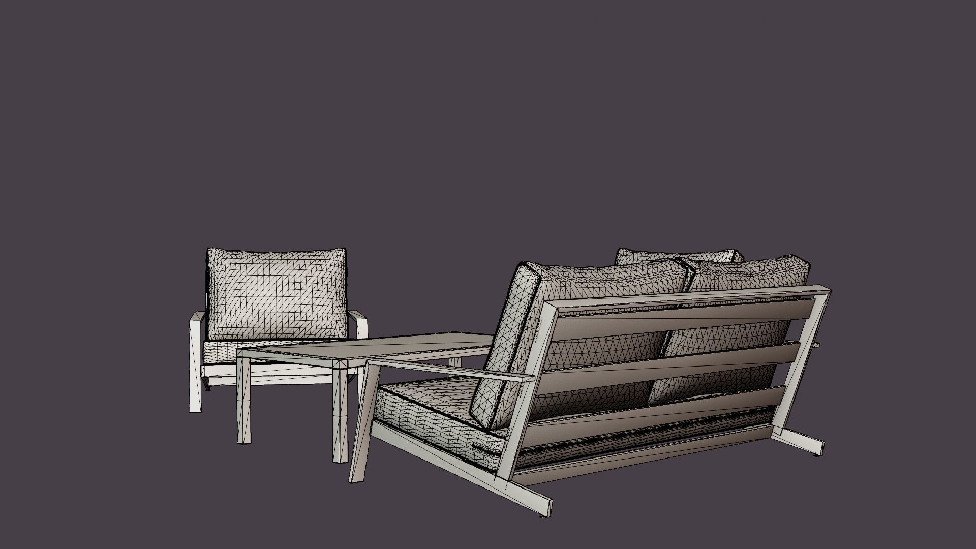 SOFA GROUP COMFY BEL-AIR Low-poly 3D model_6