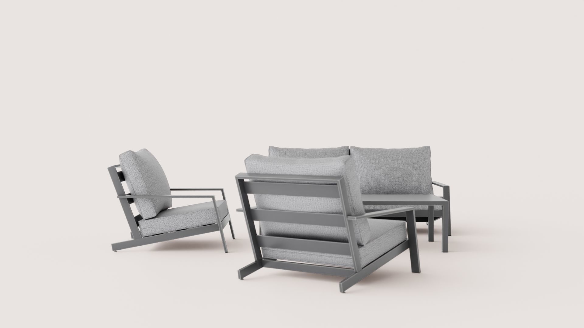 SOFA GROUP COMFY BEL-AIR Low-poly 3D model_1