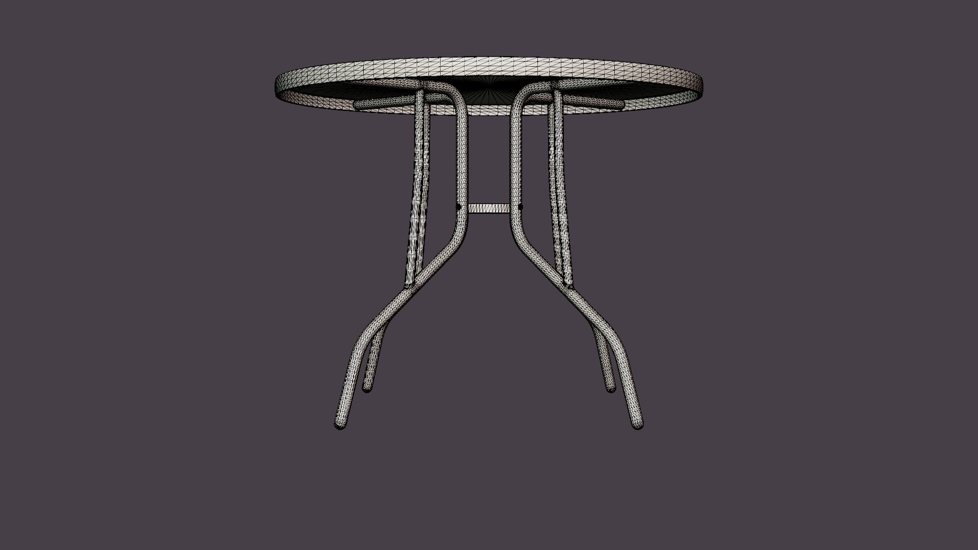 GARDEN TABLE Low-poly 3D model_7