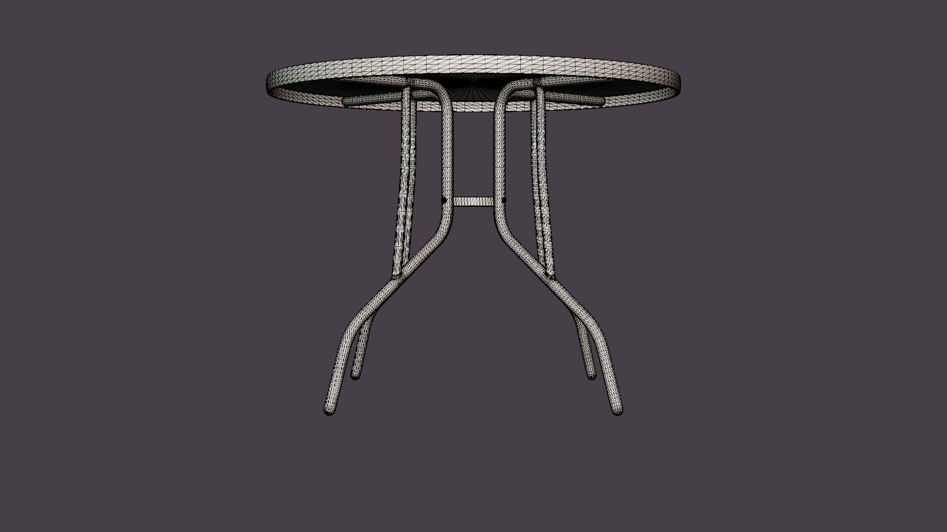 GARDEN TABLE Low-poly 3D model_5