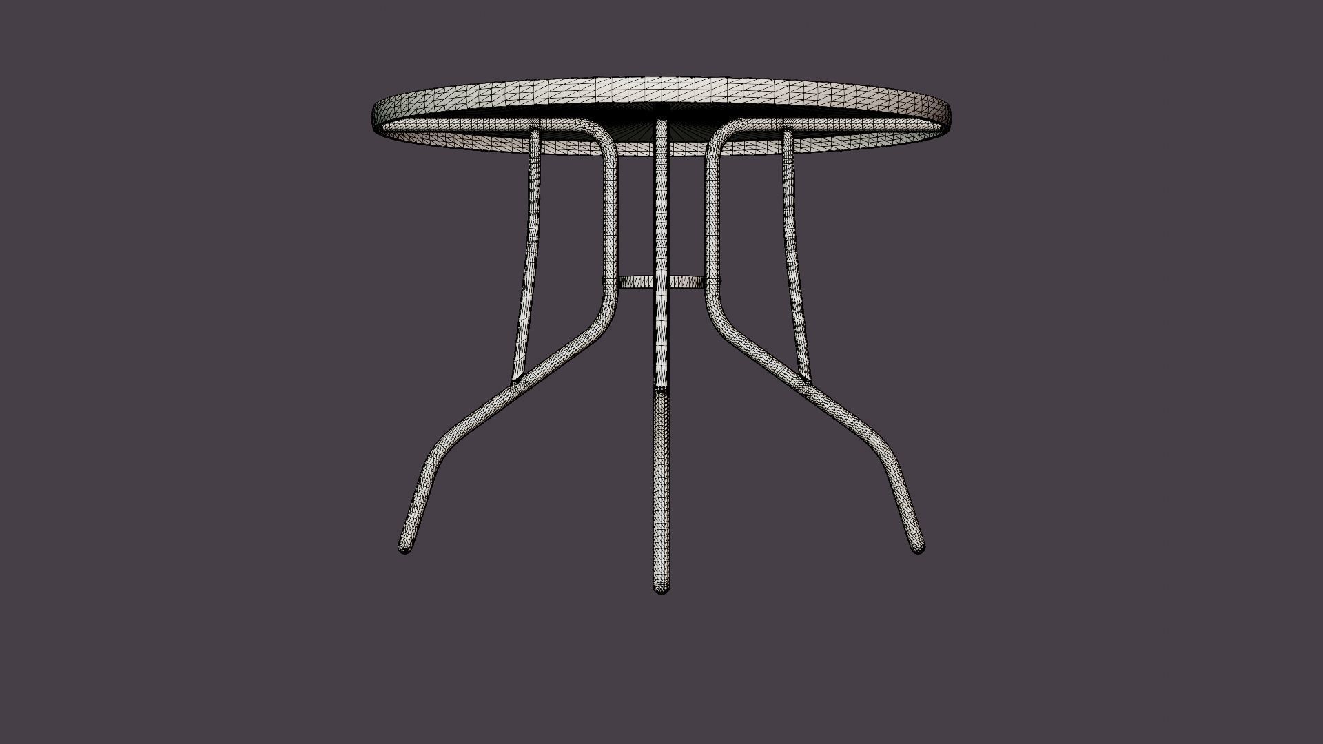 GARDEN TABLE Low-poly 3D model_6