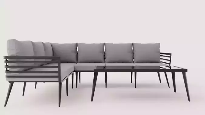 CORNER SOFA WITH TABLE MALIBU