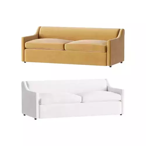 GREY PERFORMANCE FABRIC SLEEPER SOFA 3D model
