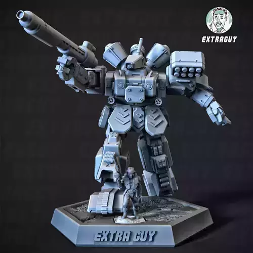 Heavy Mech Cody 100mm Poseable Set 3D print model