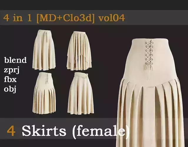 4 Skirts vol04 3D model