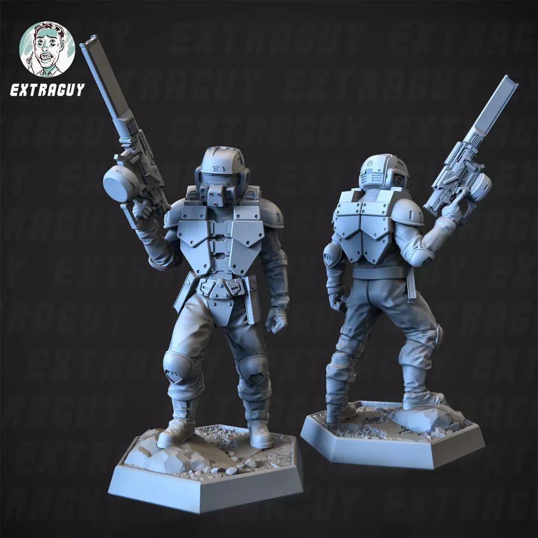 Massive Mech Cody Pilot 100mm and 32mm 3D print model_0