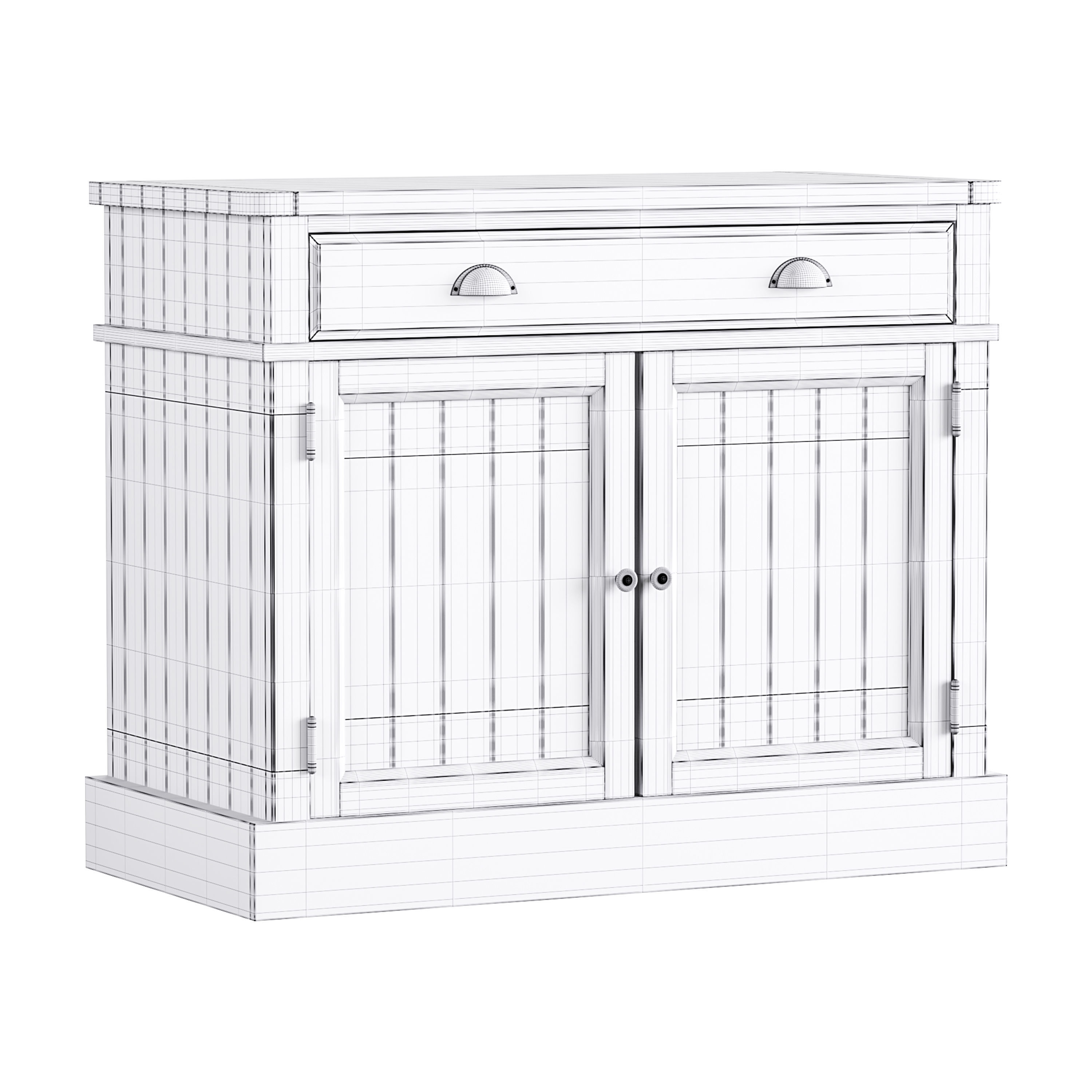 Harrogate 2 Door Sideboard in Prairie 3D model_15