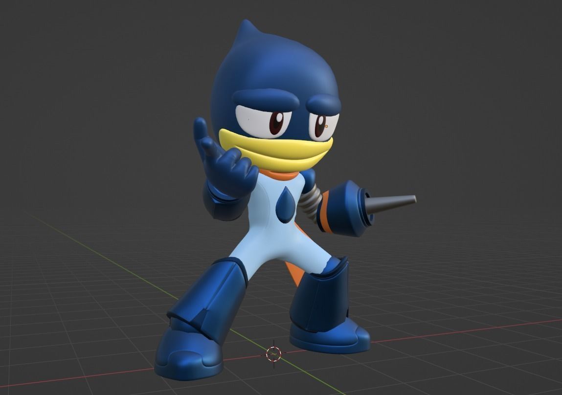 Oilman - Megaman Powered up 3D model_7