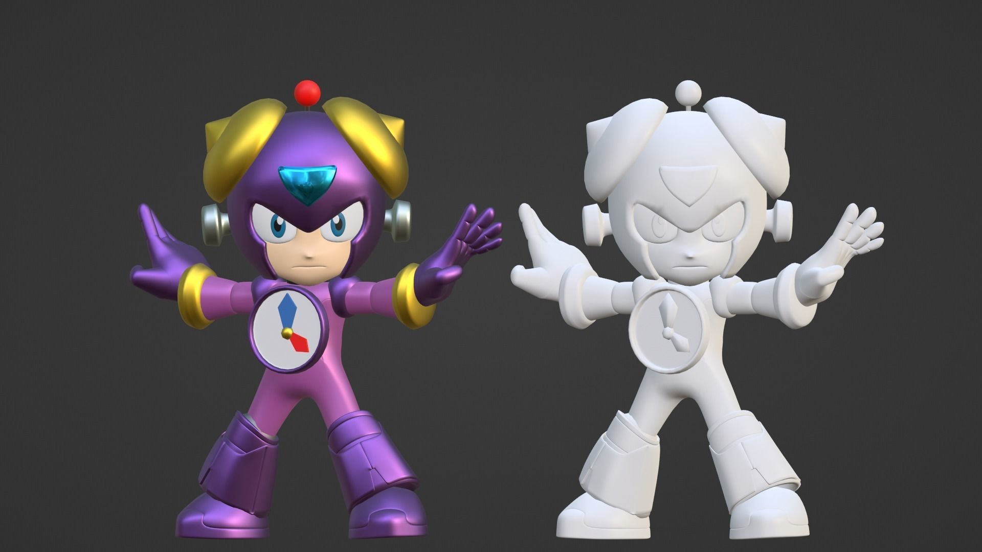 Timeman - Megaman Powered up 3D model_16