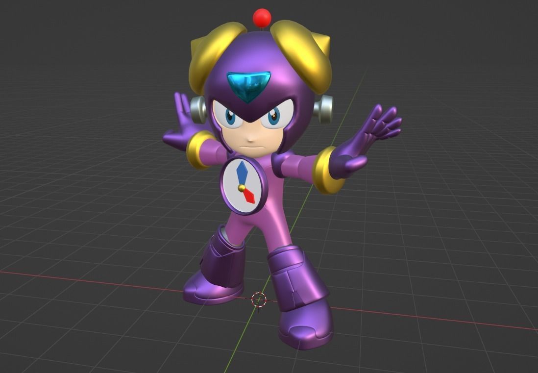 Timeman - Megaman Powered up 3D model_4