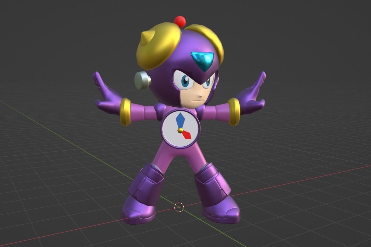 Timeman - Megaman Powered up 3D model_7