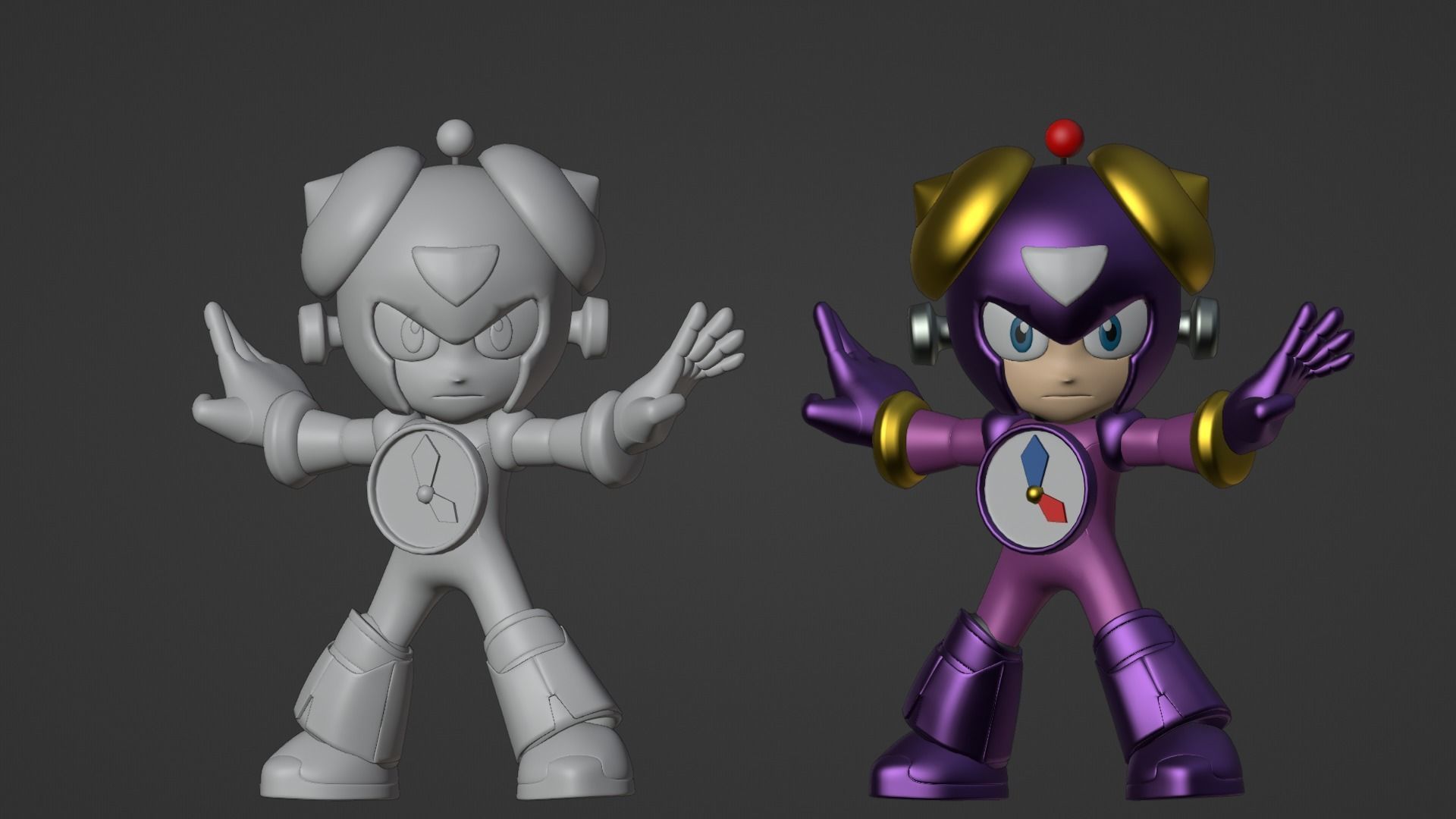 Timeman - Megaman Powered up 3D model_18