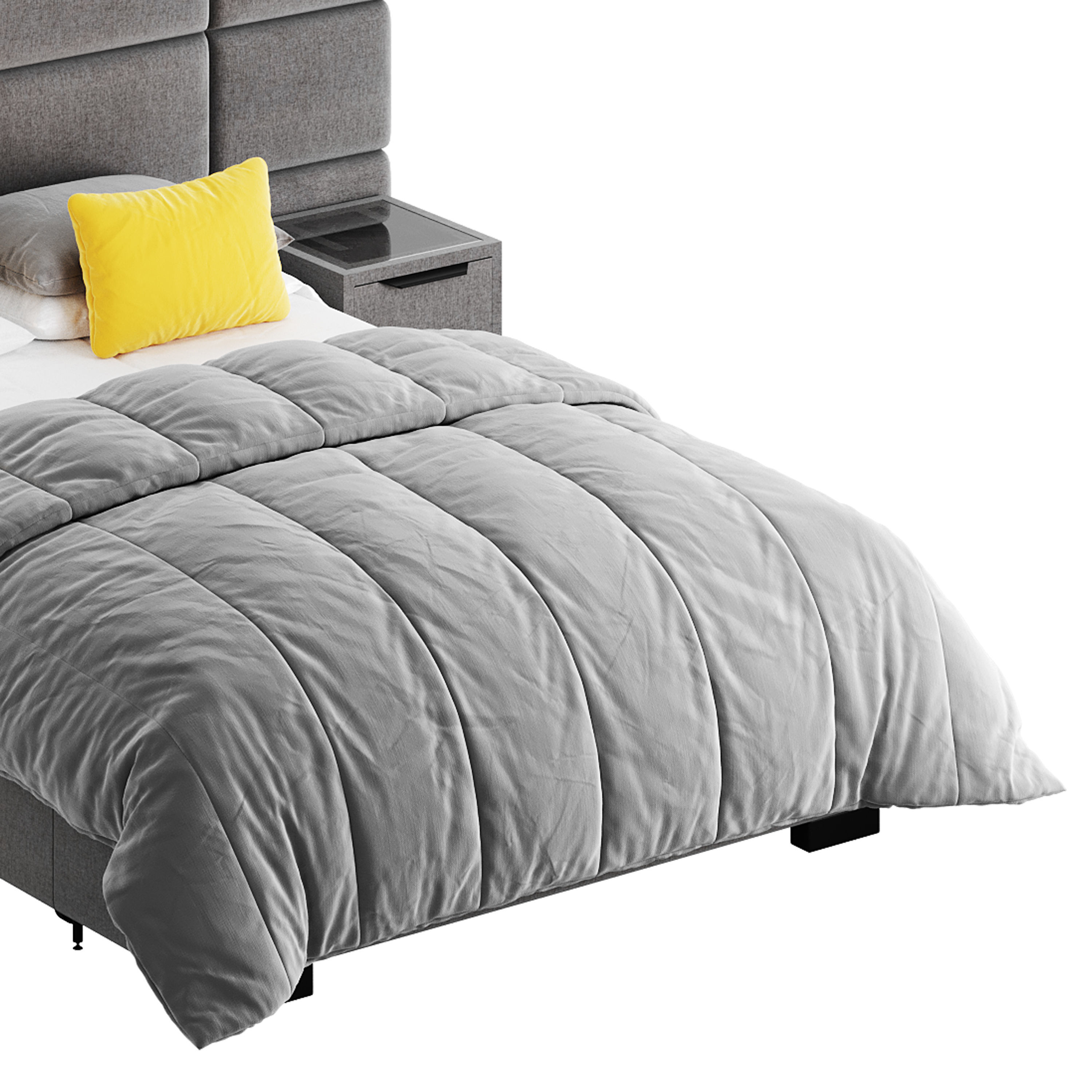 Hart Upholstered Bed Frame 3D model_9