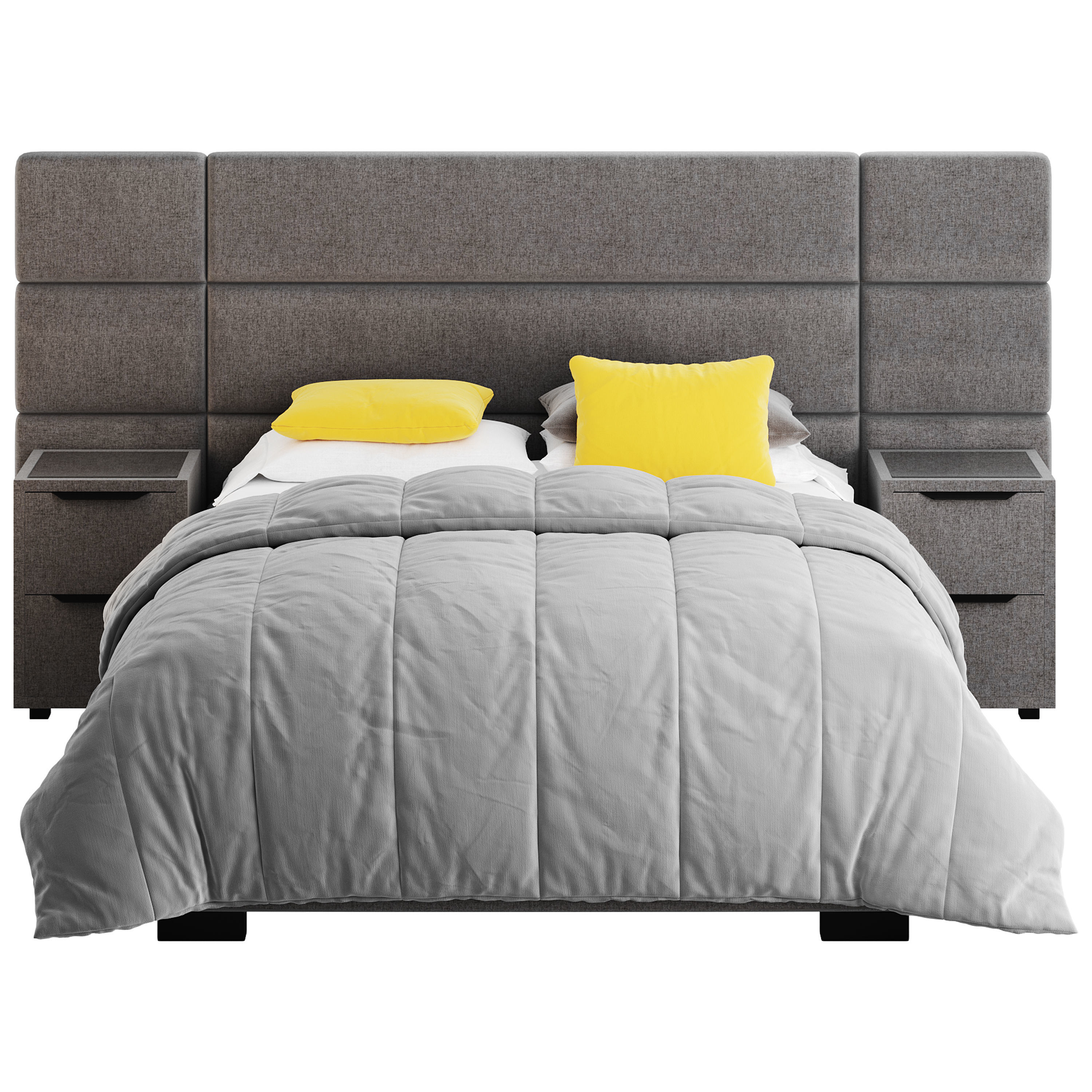 Hart Upholstered Bed Frame 3D model_13