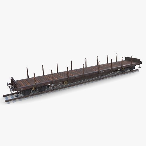 CFR Flat Rail Car v2 3D model