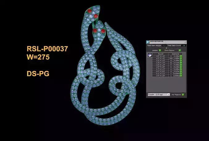 Sneak Diamond Pendant