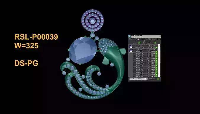 Whale Diamond Pendant