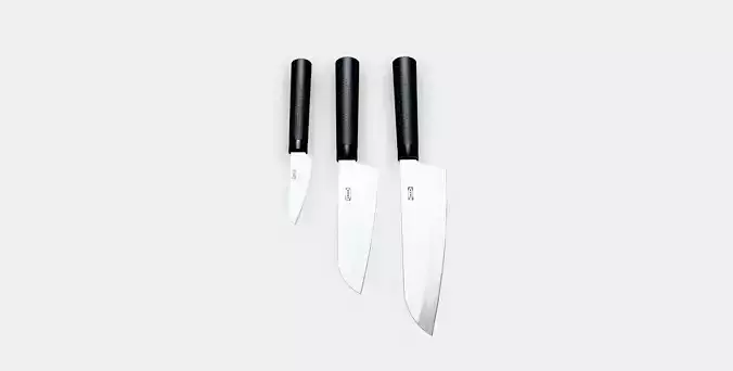 FORSLAG 3piece knife set Low-poly 3D model